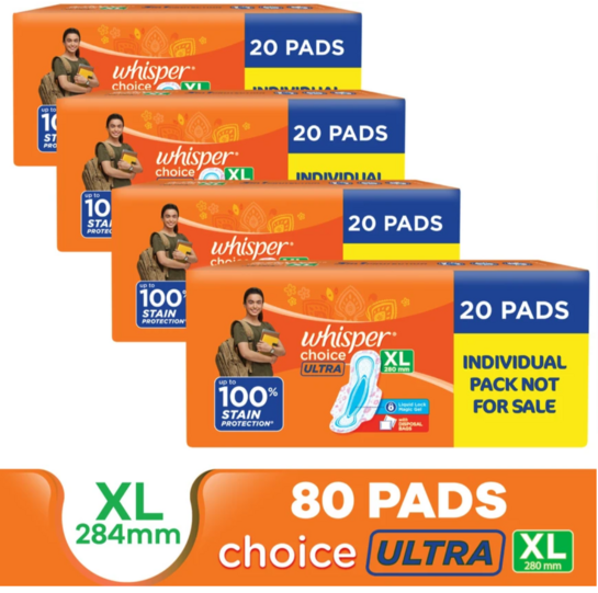 Minutes - Whisper Choice Ultra XL [Pack of 80] (location specific)