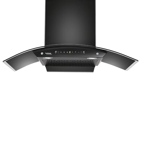 Hindware Smart Appliances | Amyra 90 cm Chimney | 1200 CMH | Auto Clean | Curved Glass | Filterless | Touch Control, Motion Sensor | 5 Yrs Warranty on Motor & 2 Yrs on Product | Wall Mounted (Black)