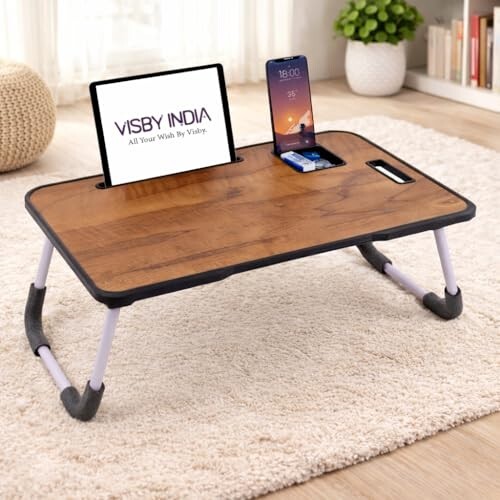 Smart Multipurpose Foldable Laptop Table with Cup Holder