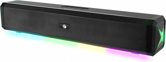 ZEBRONICS VITA BAR 150 Wireless Bluetooth Soundbar, 20W RMS, 2.0 Channel, Dual (52mm Driver & Passive Radiator), Upto 8 Hours Playback, Built in Battery, BTv5.3 | USB | mSD | AUX | TWS, RGB LED 
