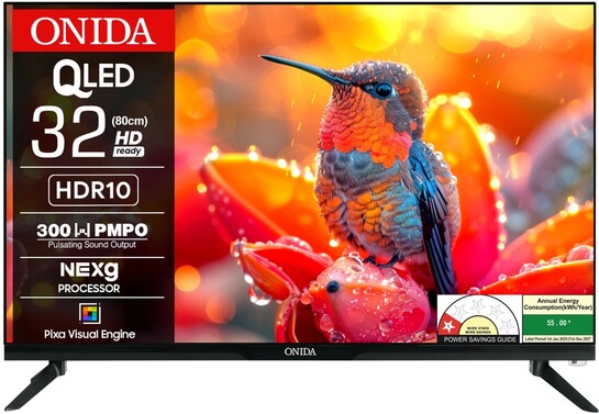 ONIDA 80 cm (32 inch) QLED HD Ready Smart Google TV with Dolby Digital & HDR 10 (QZ32HI)