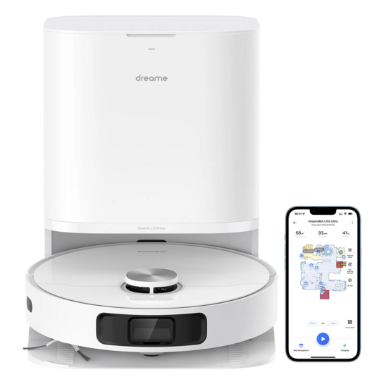 DREAME L10 Prime Robotic Vacuum Cleaner & Mop with LiDAR Navigation (Mop Self Cleaning, White)