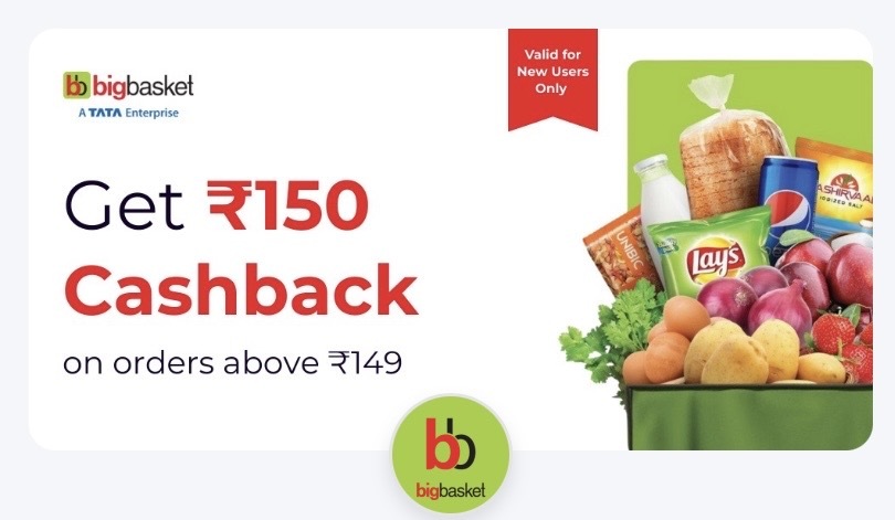 Bigbasket 150 cashback on 150. Check your Dominos rewards section if you recently placed an order 