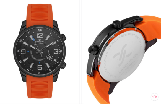  Daniel Klein Printed Dial Straps Analogue Reset Time Watch DK.1.13541-6