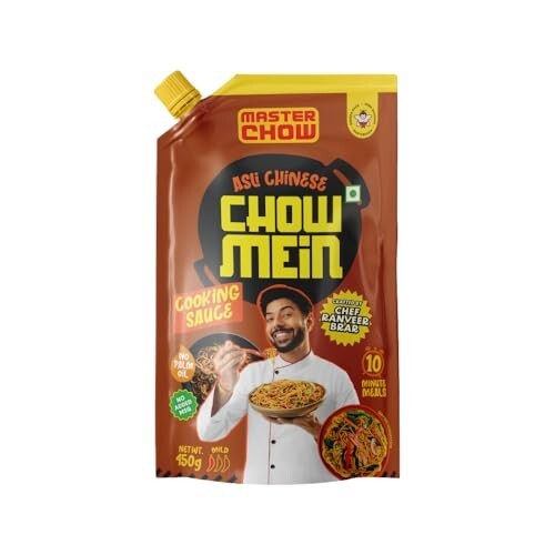 MasterChow Asli-Chinese Chowmein Sauce - Noodle Cooking Sauce | Family pack | 450 Gms