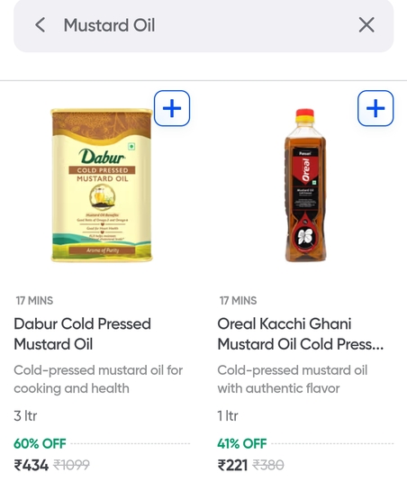 Dabur mustard oil @60% discount 