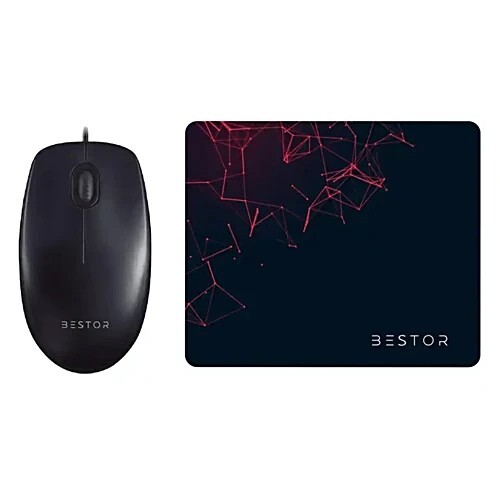 Bestor Wired Mouse With Gaming Mouse Pad, 1 Unit