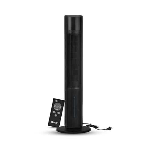 Deco 4 L Slimest Tower Air Cooler with Remote (Black, Eleganze)