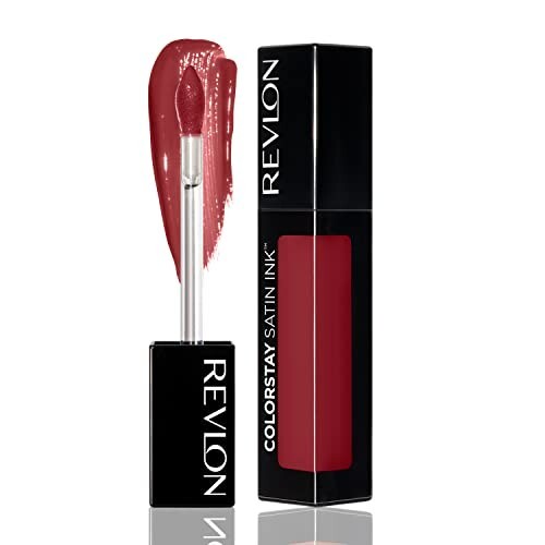 REVLON Colorstay Satin INK, Comfortable, Longwear Rich 16-Hour Liquid lip Color, Formulated with Black Currant Seed Oil & Vitamin E, Silky Sienna - (005)