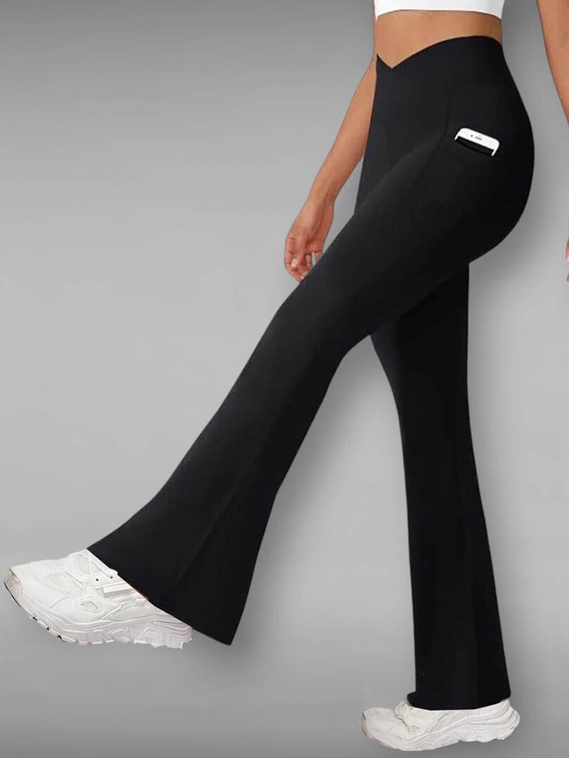 IMPERATIVE Women Crossover Belt High Rise Dry Fit Ankle Length Gym Tights 