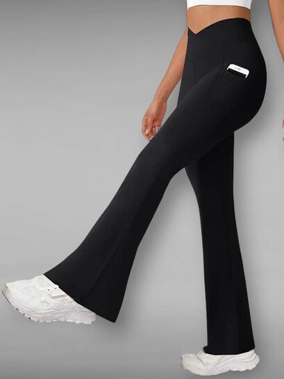 IMPERATIVE Women Crossover Belt High Rise Dry Fit Ankle Length Gym Tights 