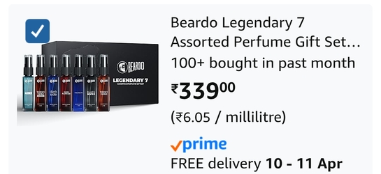 Beardo Legendary 7 Assorted Perfume Gift Set for Men 7X8ml 