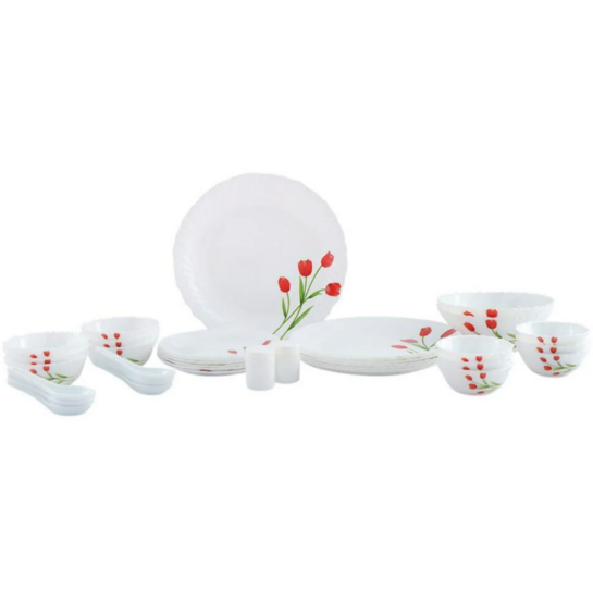 JioMart - La Opala Novo Collection Assorted Dinner Set (35 pcs) - Design/colour may vary(location specific)