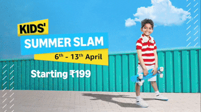 Kids Summer Slam - starts from ₹199 + upto 7.5% Bank Discounts (6th - 13th April)