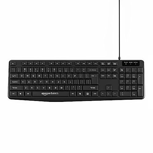 Amazon basics Wired Keyboard with 104 Keys