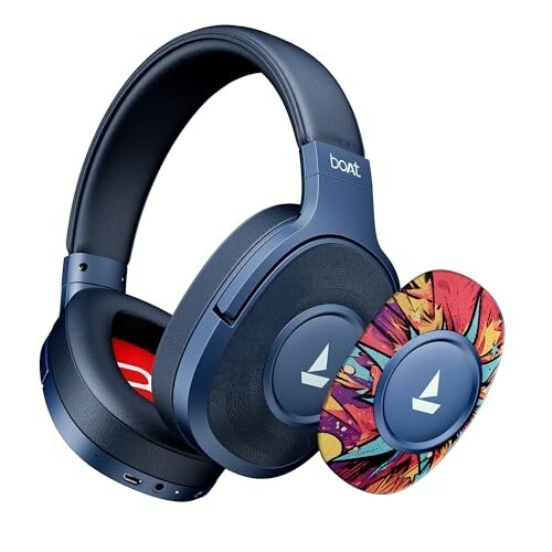 Boat Rockerz Plus 550 Wireless Headphone with Mic (Blue Psyche)