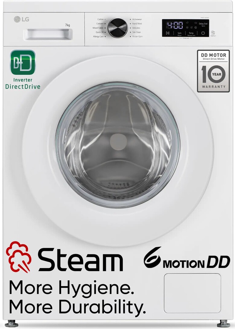 LG 7 kg 5 Star, Allergen free with Steam, Inverter Direct Drive -...more