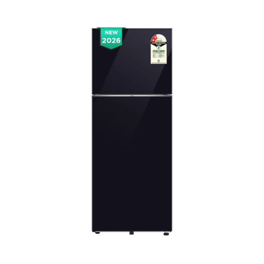 Samsung RT80 467 Litres 2 Star Frost Free Double Door Refrigerator (Black Glass) (2026 Model)