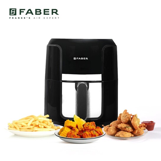 Zepto : Faber 4L Digital Air Fryer 1350W | 12 Presets, LED Display, Non-Stick | Black