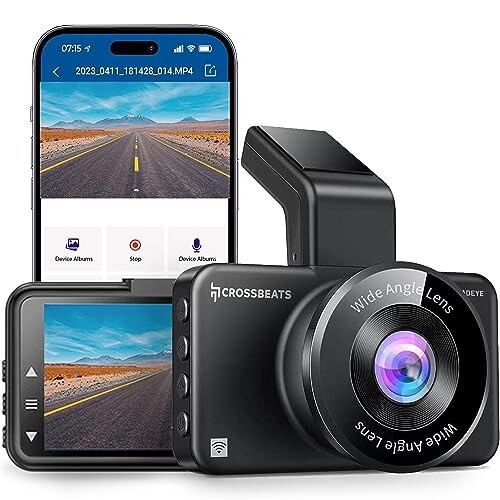 Crossbeats RoadEye Dash Cam| WiFi & APP | Full HD 1080P with 150° Wide Angle