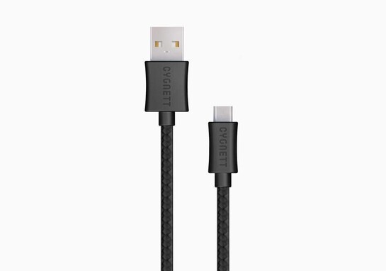 Cygnett CY2006PCCSL USB (Type-A) to Micro USB Data Cable - 3.28 Feet (1 Meter) - (Black-Grey)