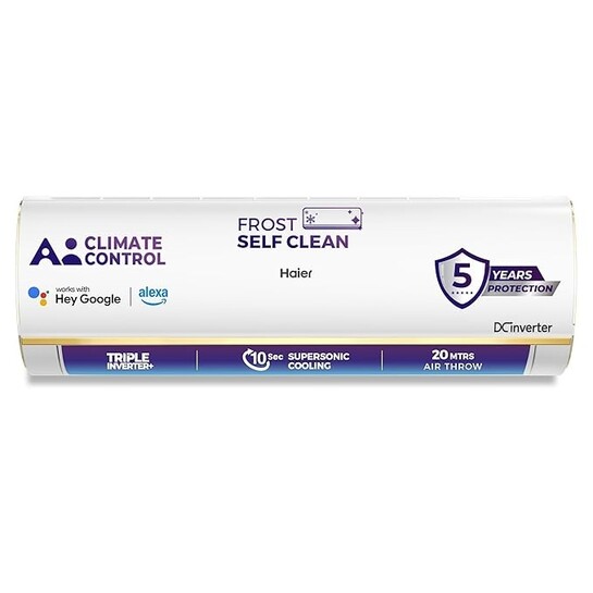 Haier 1.5 Ton 4 Star AI Climate Control Smart Split AC 
