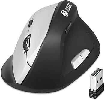 Zoook Infinite Vertical Mouse,6 Buttons,Ergonomic High Precision Sensor, Auto Turn Off/Wireless Optical Mouse