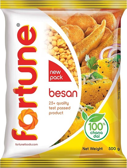 (Amazon Now) FORTUNE Chana Besan, 100% Chana Dal 500 Gm & more