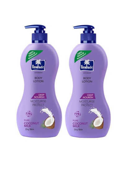 Parachute Set Of 2 Original & Pure Coconut Milk Deep Nourish Body Lotion (400ml x 2)