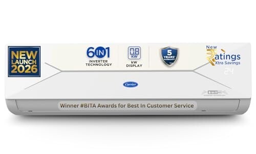 Carrier 1.5 Ton 5 Star Inverter Split AC