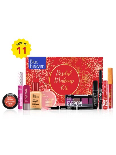 Blue Heaven Set Of 11 Bridal Makeup Kit 45.55ml + 40.2gm 