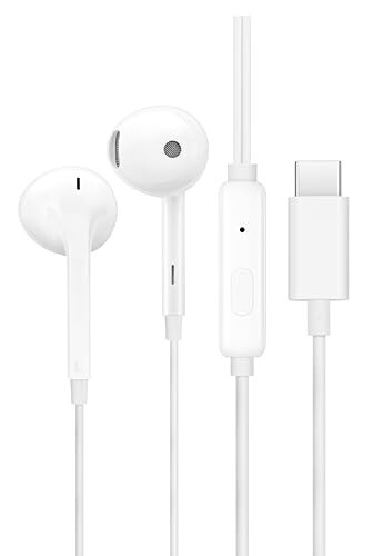 OnePlus Half in-Ear Wired Digital Earphones Lite Type-C MH136 White in