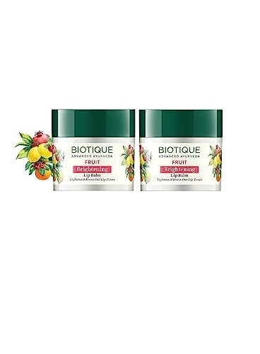 Biotique Bio Fruit Whitening/Brightening Lip Balm 12g (Pack Of 2)
