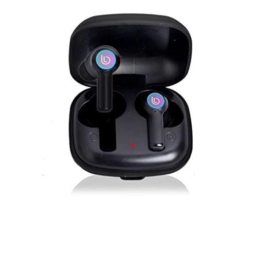 Storm Buds Bluetooth Wireless Earbuds with Up to 27 Hour Playtime, Bluetooth V5.2, IPX5 Water Sweat Resistant, Immersive Sound Quality, Powerful Bass, 8mm Drivers - Black