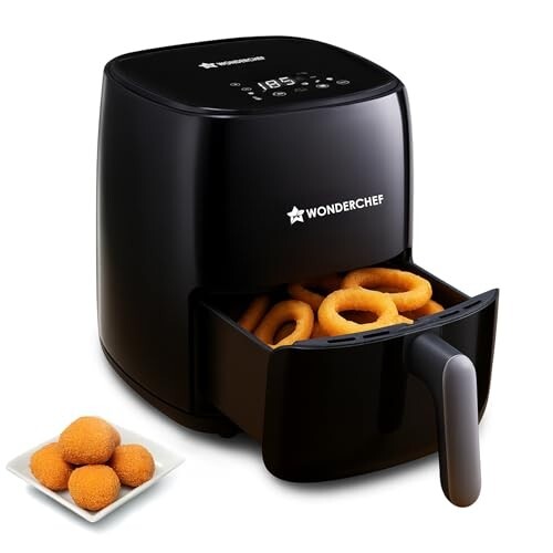 Wonderchef Neo Digital Air Fryer | 1000W, 2 Litres | Rapid Air Technology | Non-stick Basket | Black