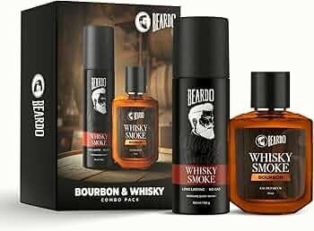 Beardo Whisky Smoke Deodorant 120ml & Bourbon Perfume 50ml Gift Set
