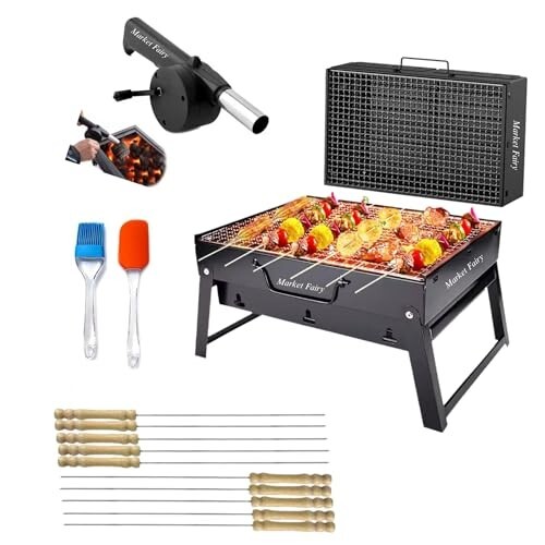 Market FairyNEW 2026Portable Barbecue Grill Folding BBQ Grill
