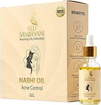 Ved Sanjeevani Acne Control Nabhi Oil | 72,000 Nadi Navel Therapy for Pimples, Breakouts & Acne Scars | Ayurvedic Belly Button Oil for Clear Skin | 30ml : Amazon.in: Beauty