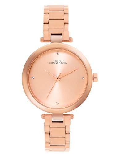 French Connection Analog Rose Gold Dial Women's Watch-FCN0104RGM-R [Apply ₹250 Coupon]