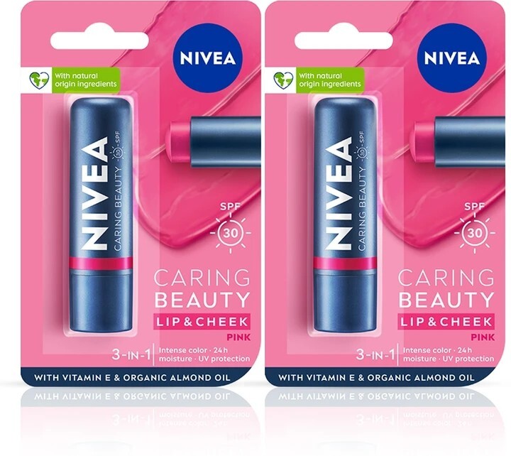 (Flipkart Minutes) NIVEA Lip Caring Beauty Pink Lip Balm (Pack of 2, 9.6 g)