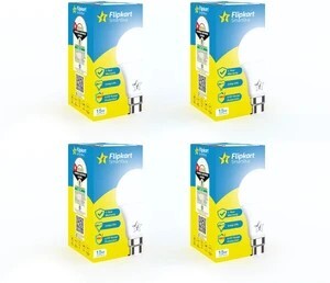 Flipkart SmartBuy 15 w Basic Round B22 LED Bulb (White, Pack of 4)
