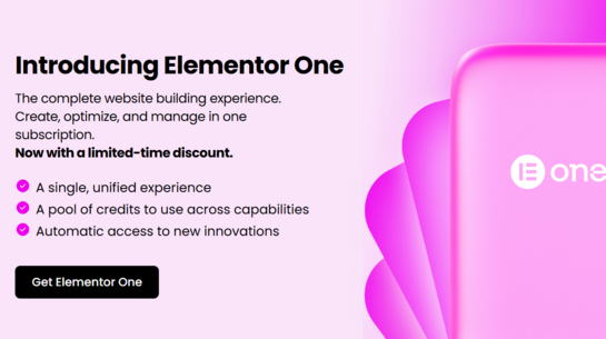 Elementor One Plan - Save 26% Launch Offer 