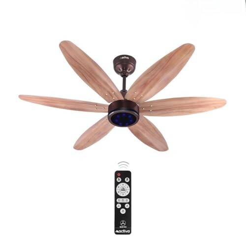 ACTIVA JETTA 1200MM BLDC Ceiling Fan | 28W | 6 Wooden-Finish Blades 