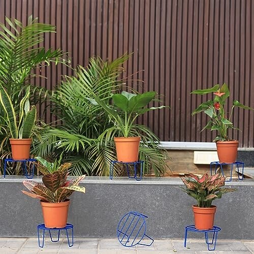 TrustBasket Eclips Plant Stands Blue (Set of 6) 