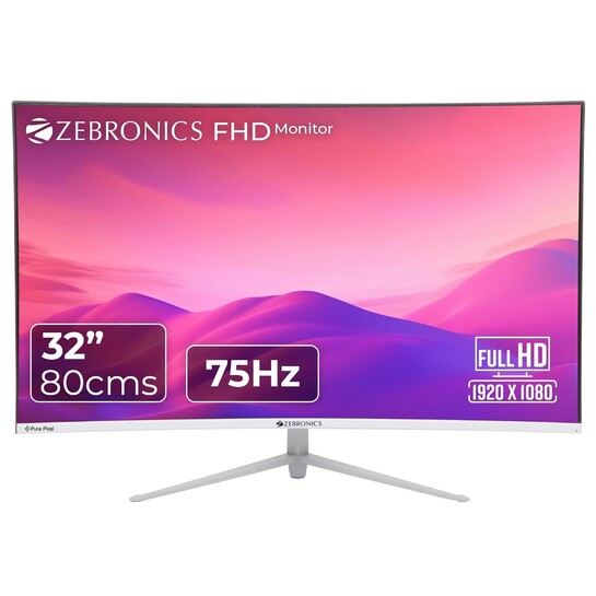 ZEBRONICS AC32FHD LED Curved 75Hz 80Cm (32") (81.28 Cm) 1920x1080 Pixels FHD