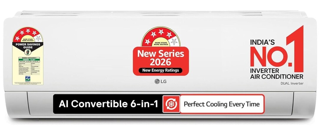 LG 1 Ton 4 Star,New star rated,DUAL Inverter Split AC