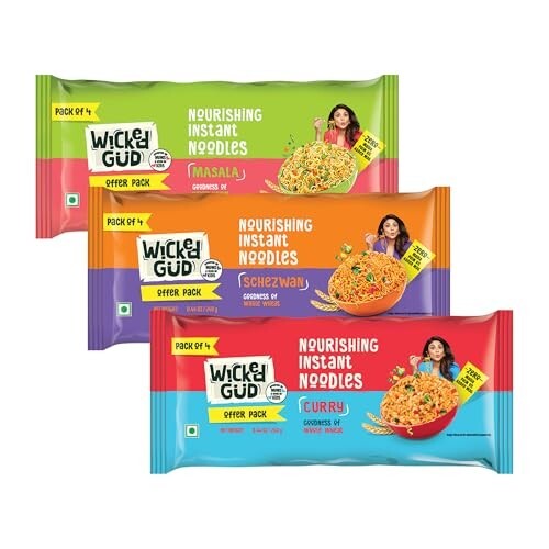WickedGud Nourishing Instant Noodles Range 720 Grams [Add 5 Quantity get ₹120 Cashback]