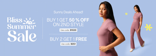 Bliss Summer Sale Buy 2 Get 1 Free