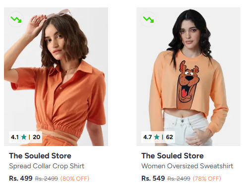 Upto 81% Off on Souled Store Clothing 