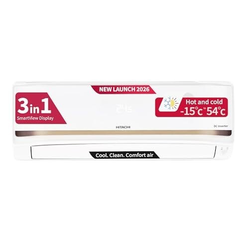 Hitachi 1.5 Ton 3 Star, New star rated, Inverter Split AC 